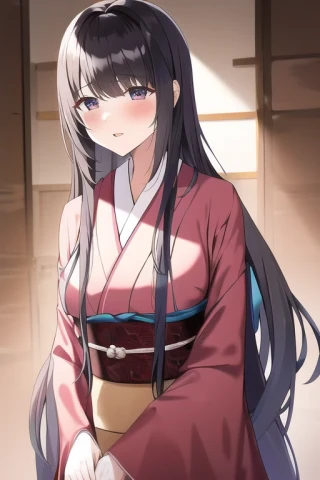 длинные волосы, женщина, Шедевр, кимоно